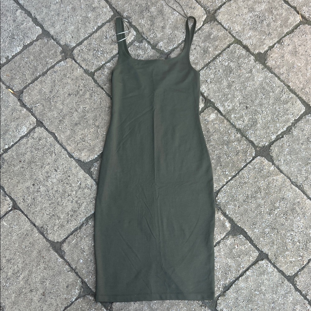 Zara Olive Green Midi Dress